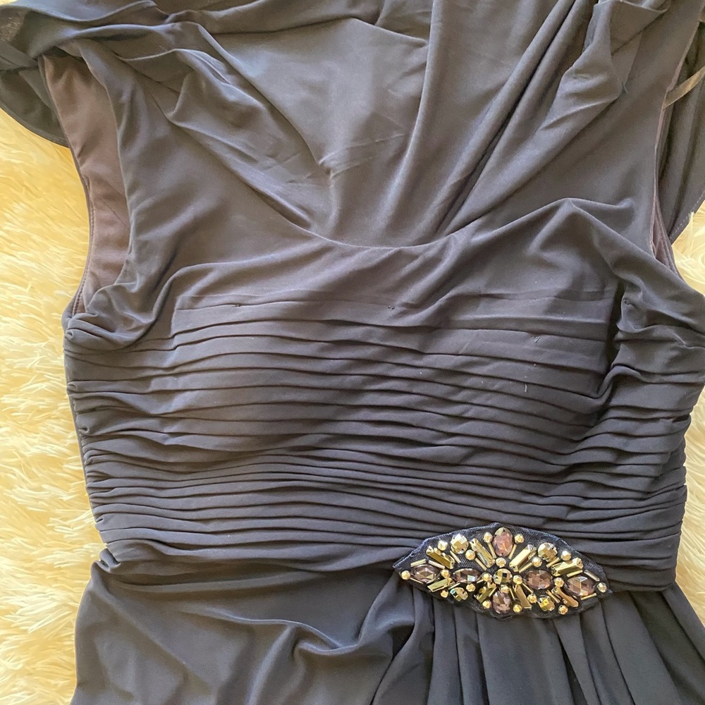 Cowl Neck A-Line Evening Dress - Picture 4 of 11